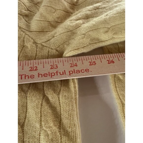 Polo by Ralph Lauren Yellow Cable Knit Crewneck Sweater - Picture 6 of 7